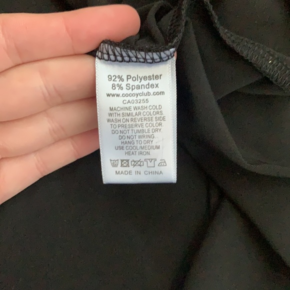 Coco y Club Cold Shoulder Black Top Size XXL - Picture 5 of 7